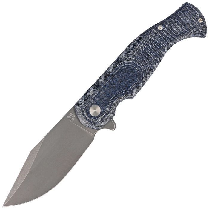 Nóż składany Fox Eastwood Tiger Denim Micarta, Coarse Stonewashed CPM