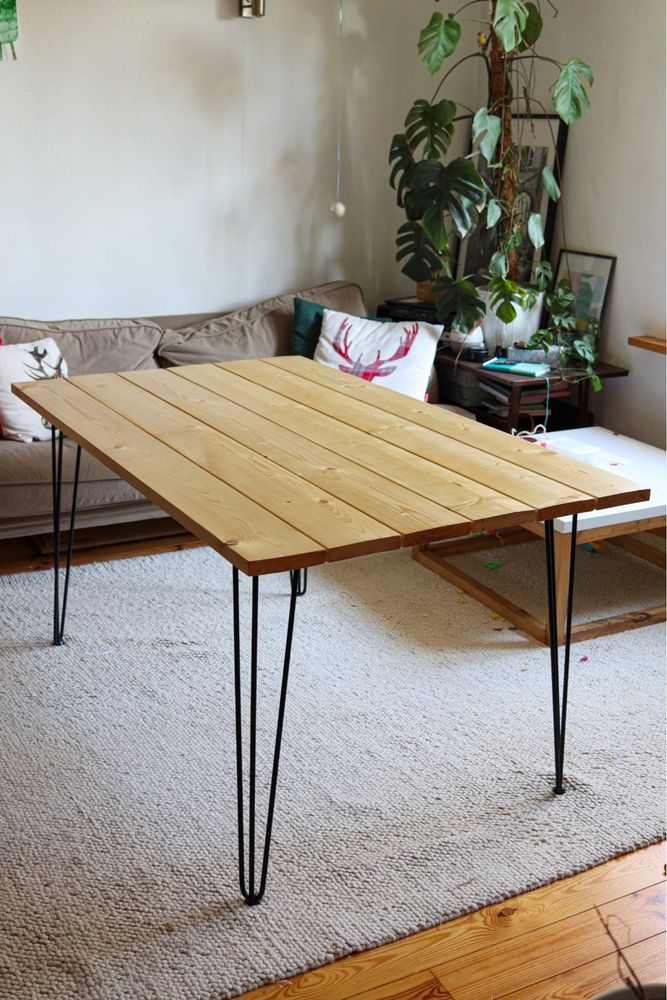 Stół do jadalni drewniany industrialny 150x90cm NOWY loft handmade
