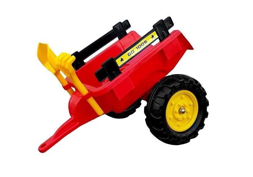 Traktor Branson z Przyczepą czerwony Pedały 135 cm/TYLKO WYSYŁKA
