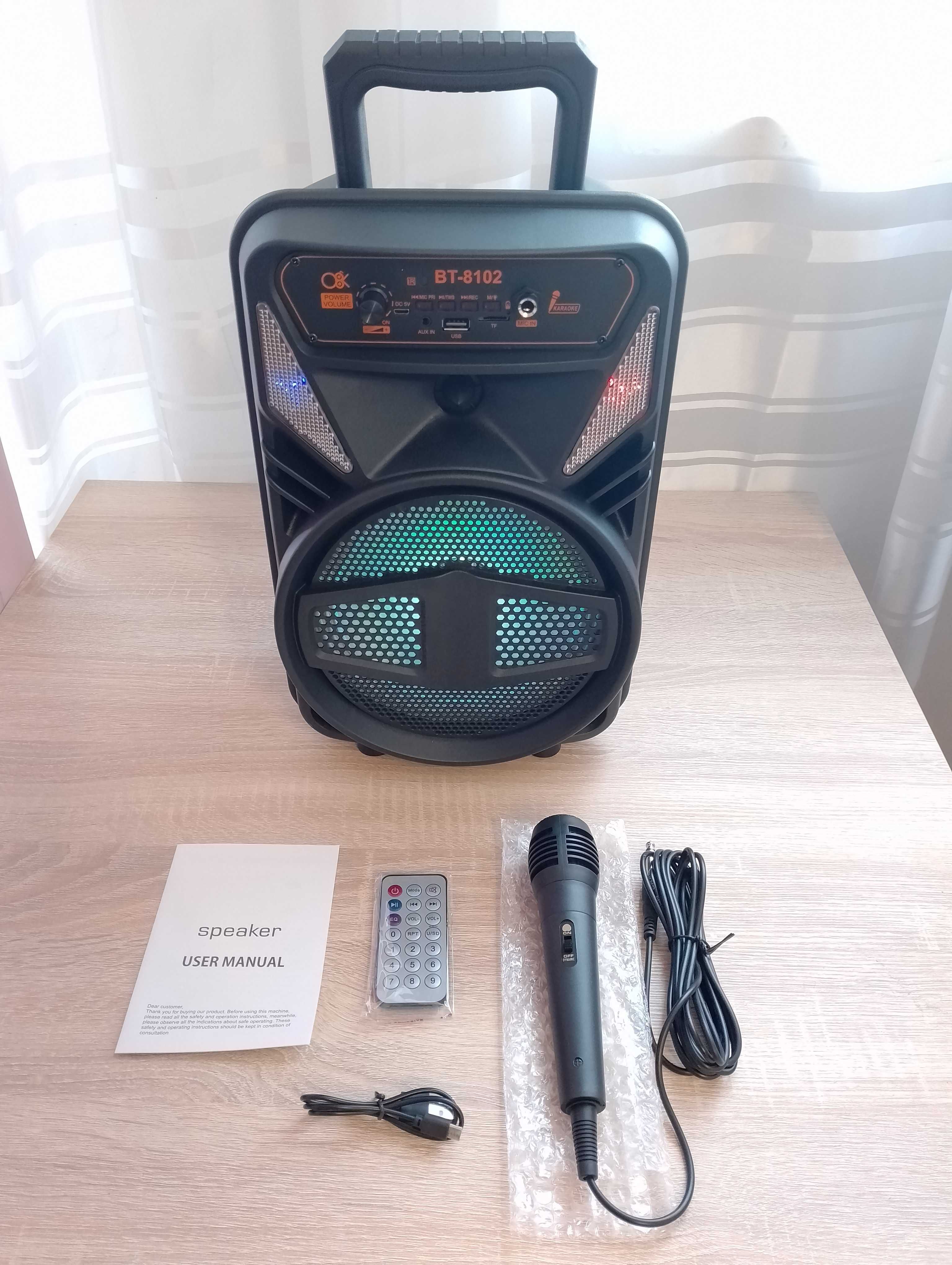Głośnik bluetooth+ karaoke + pilot