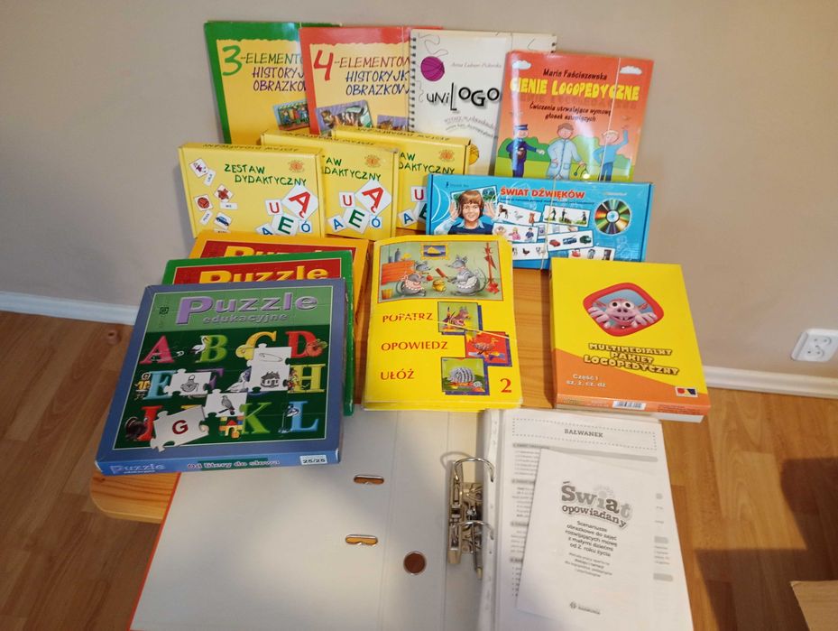 Logopedyczne gry planszowe i pomoce logopedyczne - zestaw 1