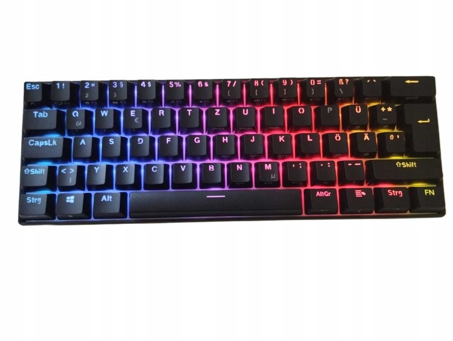 Klawiatura Gamingowa RK61 RGB 60% Red Switch Bezprzewodowa DE Czarna
