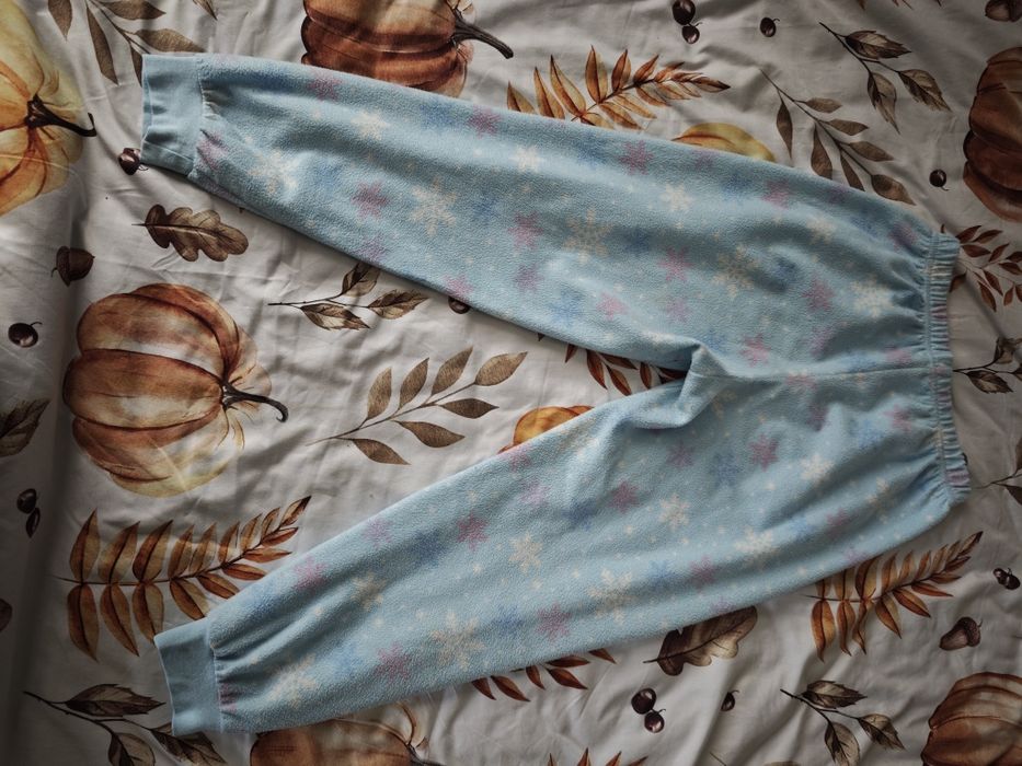 Polarowa ciepła piżama długi rękaw i nogawki Kraina lodu Frozen Elza