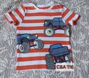 Koszulka t-shirt bawełniany dla chlopca C&A rozmiar 116 monster truck