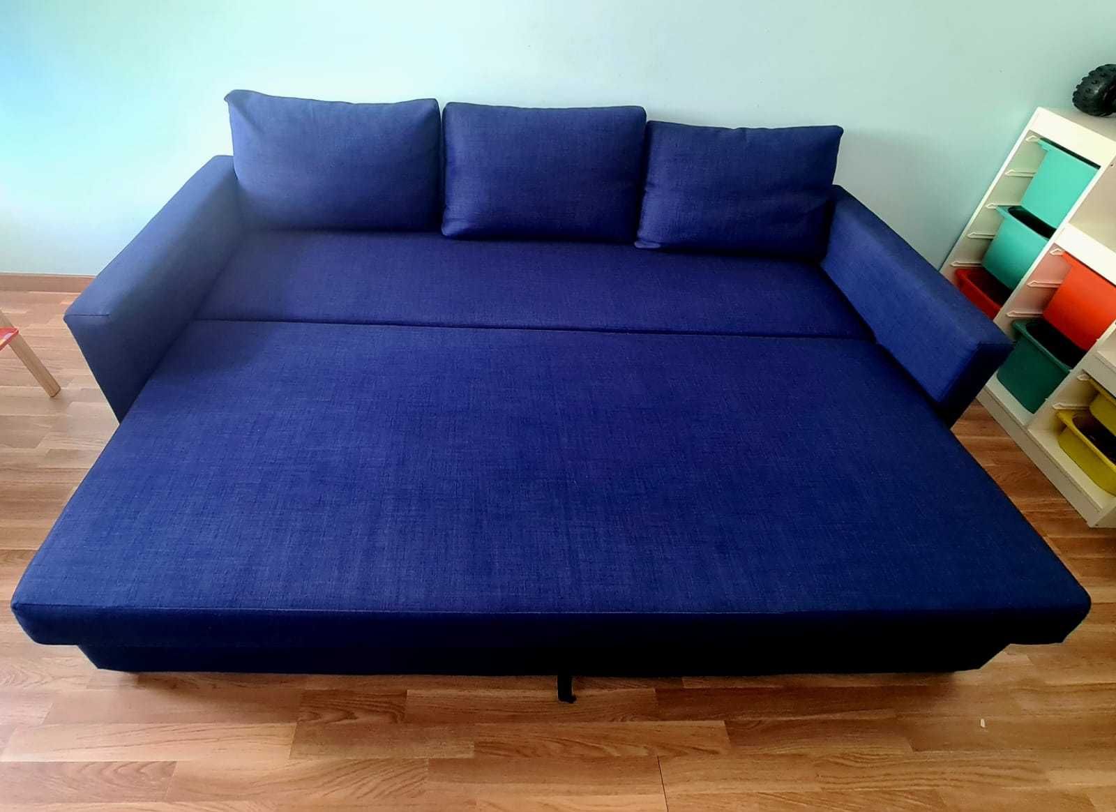 Sofá-cama 3 lugares, Skiftebo azul