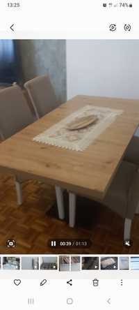 Conjunto mesa extensivel e 4 cadeiras