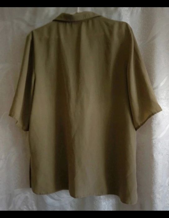 Bluzka damska koszulowa rozmiar 3 XL 46 zielona stan bardzo dobry