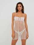 Біла нічна сорочка люксового бренду For Love & Lemons (США)