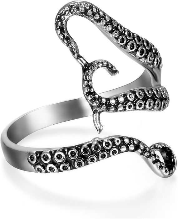 Pierścień ośmiornicy ze stali nierdzewnej Flongo