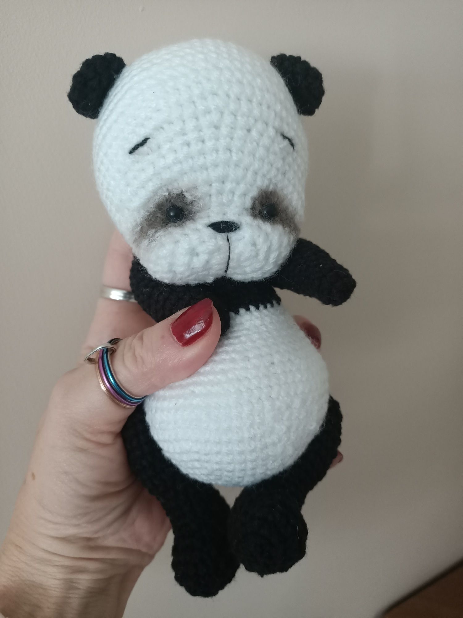 Śliczny miś panda amigurumi