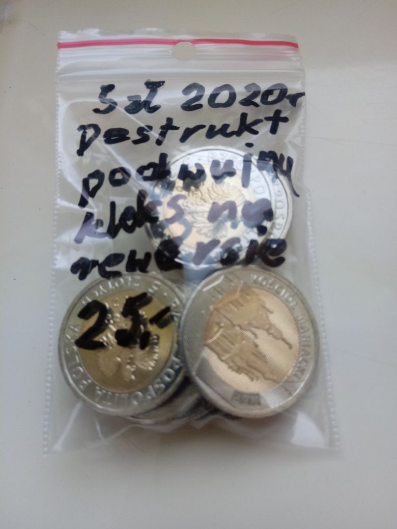 5 zł Kościół Mariacki z 2020 r destrukt