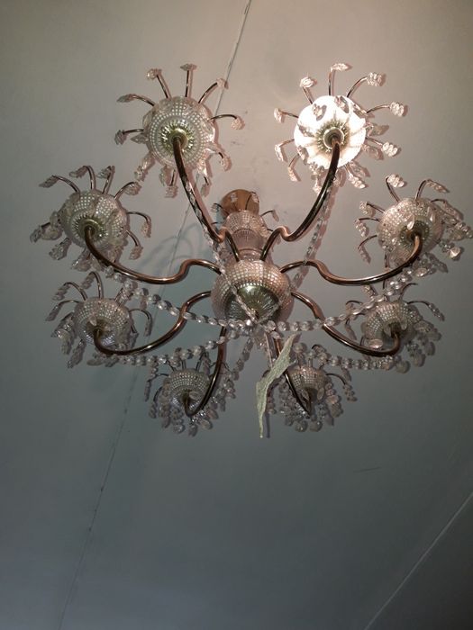 Люстра чешська на 8 лампочок