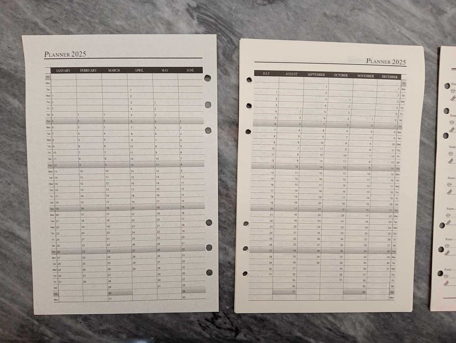 RC6F_001 | Recarga para Agenda/Diário A5 de 6 furos | Páginas Novas