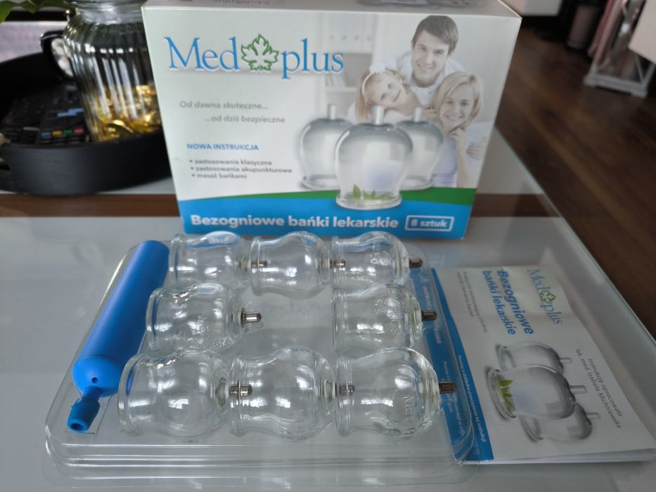 Med Plus bańki lekarskie bezogniowe, 8 szt. Nowe