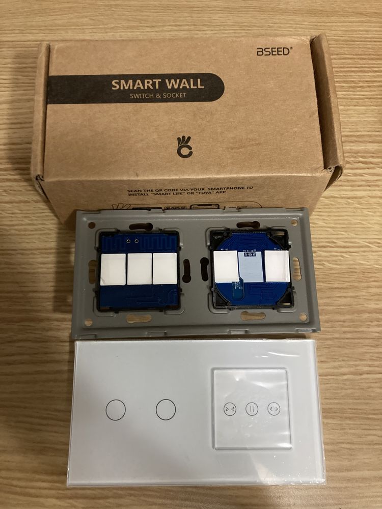 Interruptor tátil WiFi de persianas e cortinas BSEED Smart Wall - NOVO