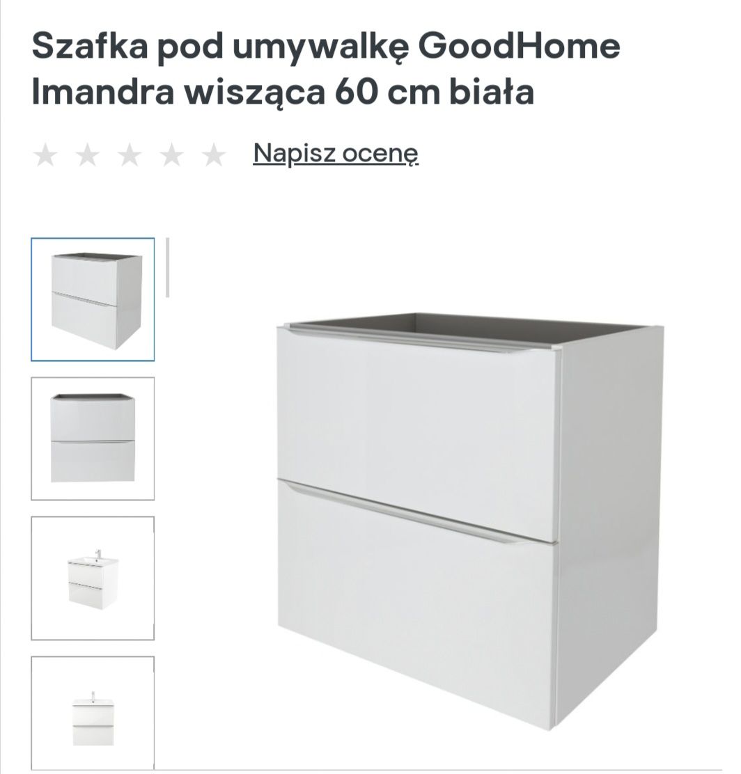 Uchwyt do szafki imandra 60 srebrny GoodHome