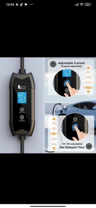 Зарядний пристрій для електромобілів  220v Type1 Feyree 3,5KW 16A