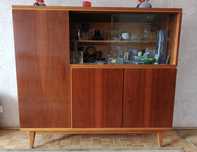 Komplet solidnych mebli vintage PRL z PRL produkcji niemieckiej