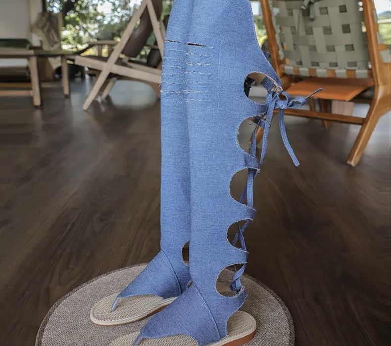 римлянки джинс сандалии 40 размер