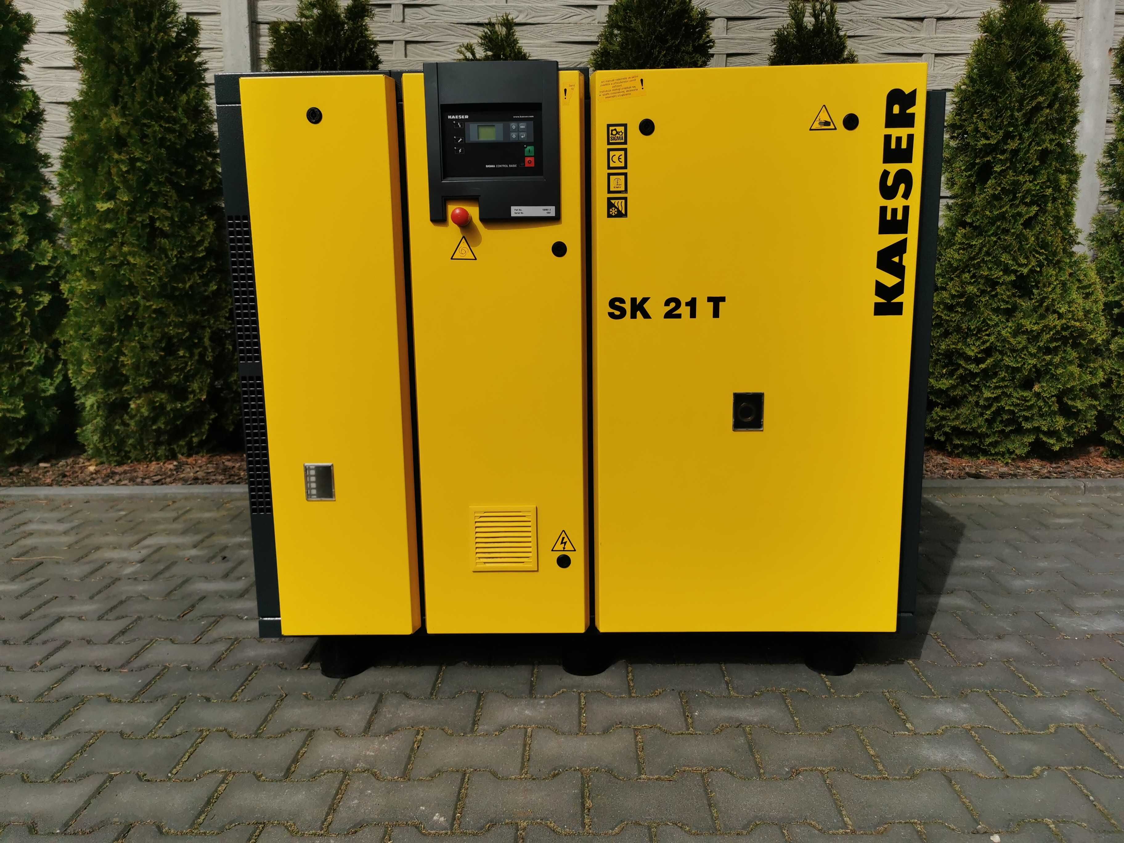 Sprężarka śrubowa 11kw KAESER SK21T kompresor 1700l/min 11bar OSUSZACZ