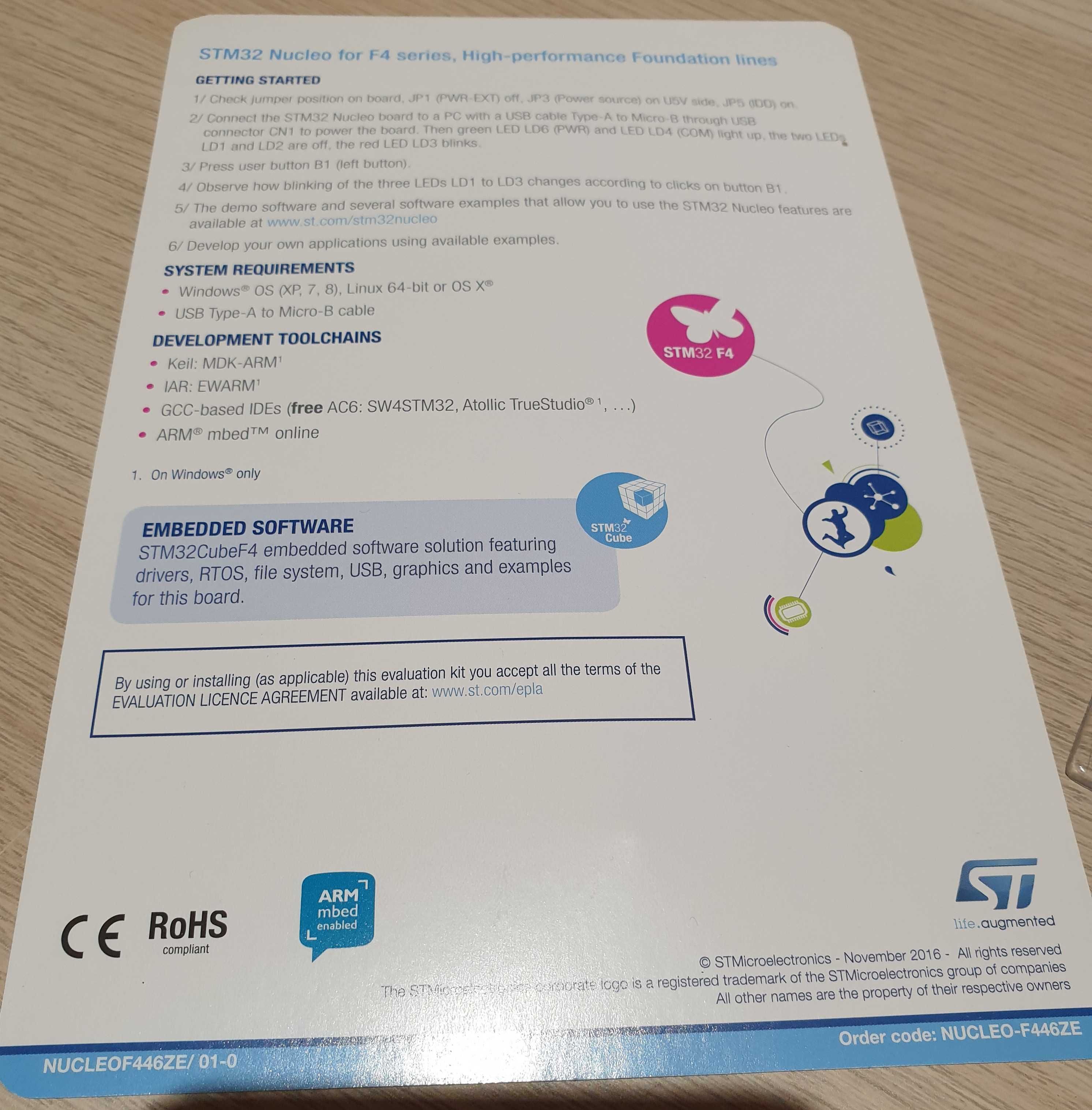 Nowy zestaw startowy Nucelo 144 z procesorem STM32F446ZE arduino