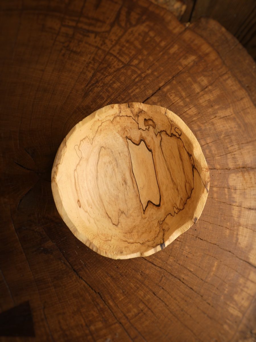 Miska miseczka drewniana buk handmade wooden bowl boho rękodzieło etno