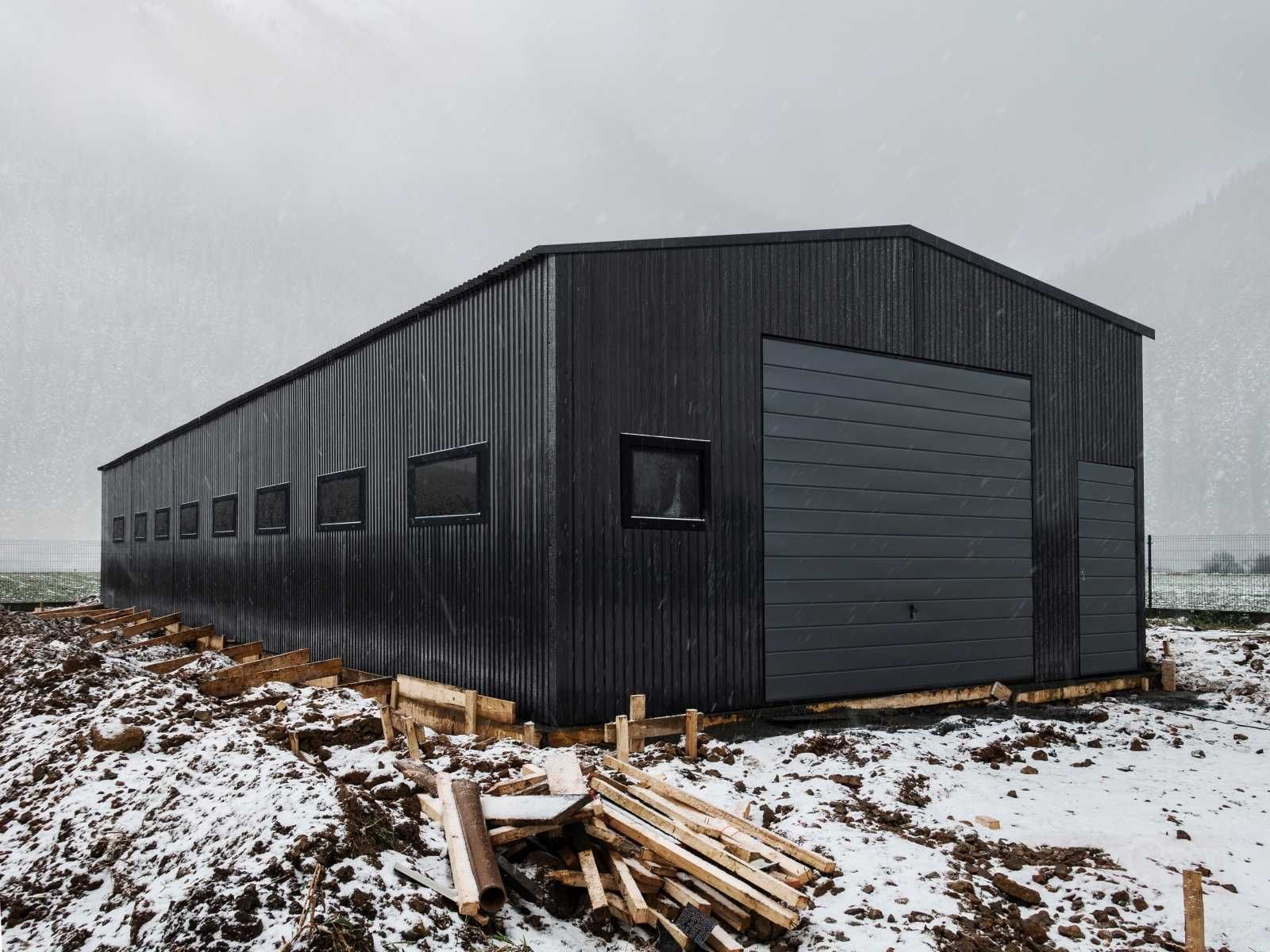 Garaż blaszany Halas stalowa 15x7, Producent na wymiar, garaże i hale