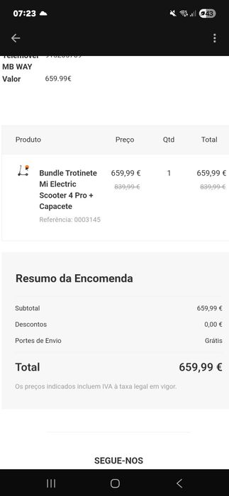 Trotinete xiaomi 4 Pro como nova