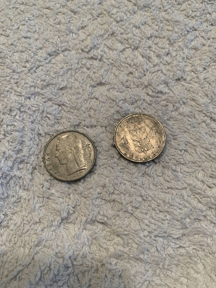 Moeda de um franco belga de 1964