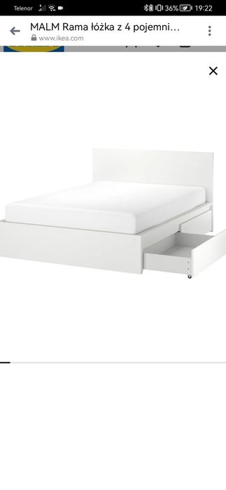 Łóżko IKEA MALM + materac