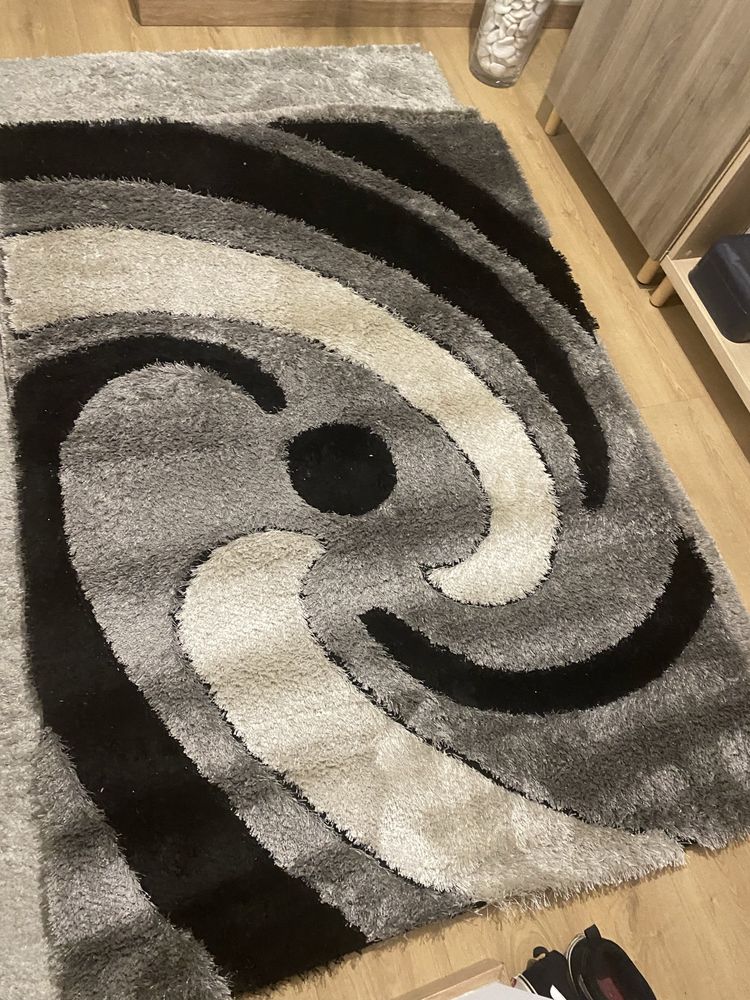 Talete espiral cinza preto e branco