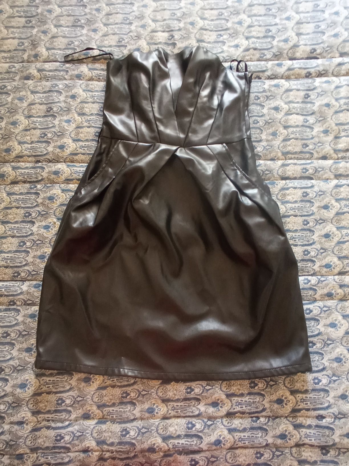 Vestido couro falso TAM 36/38