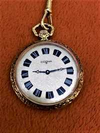 Luksusowy zegarek kieszonkowy " Ciconia-Gold Orginal " z dewizką