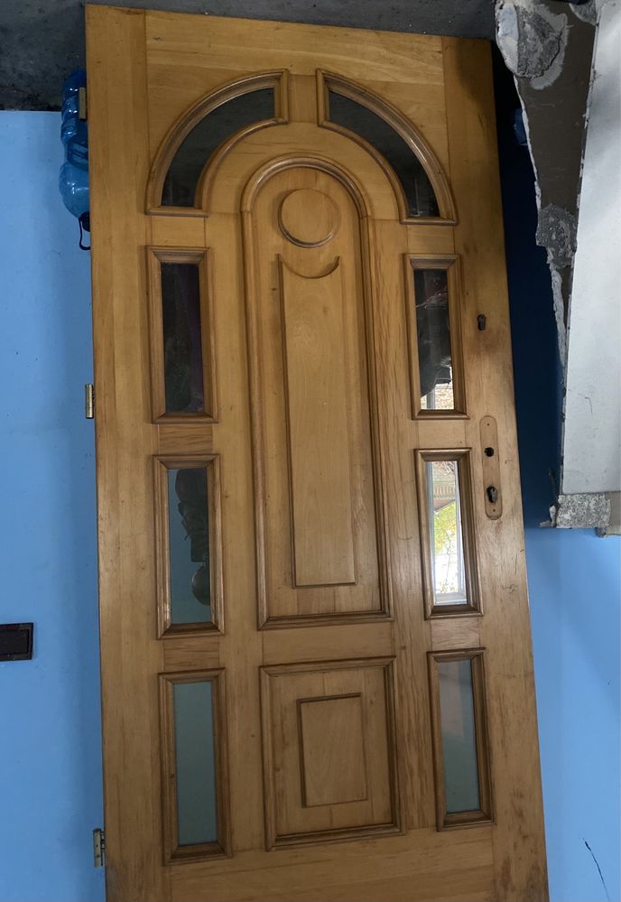 drzwi drewniane wewnętrzne z szybami