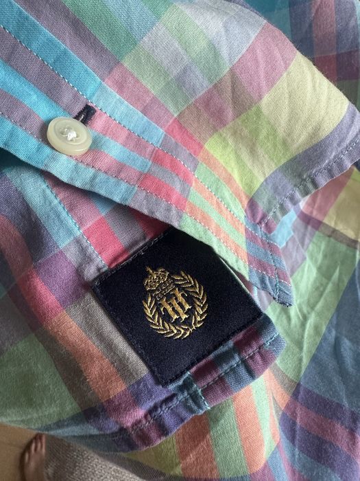Tommy Hilfiger koszula w kratę błękitna, wielokolorowa