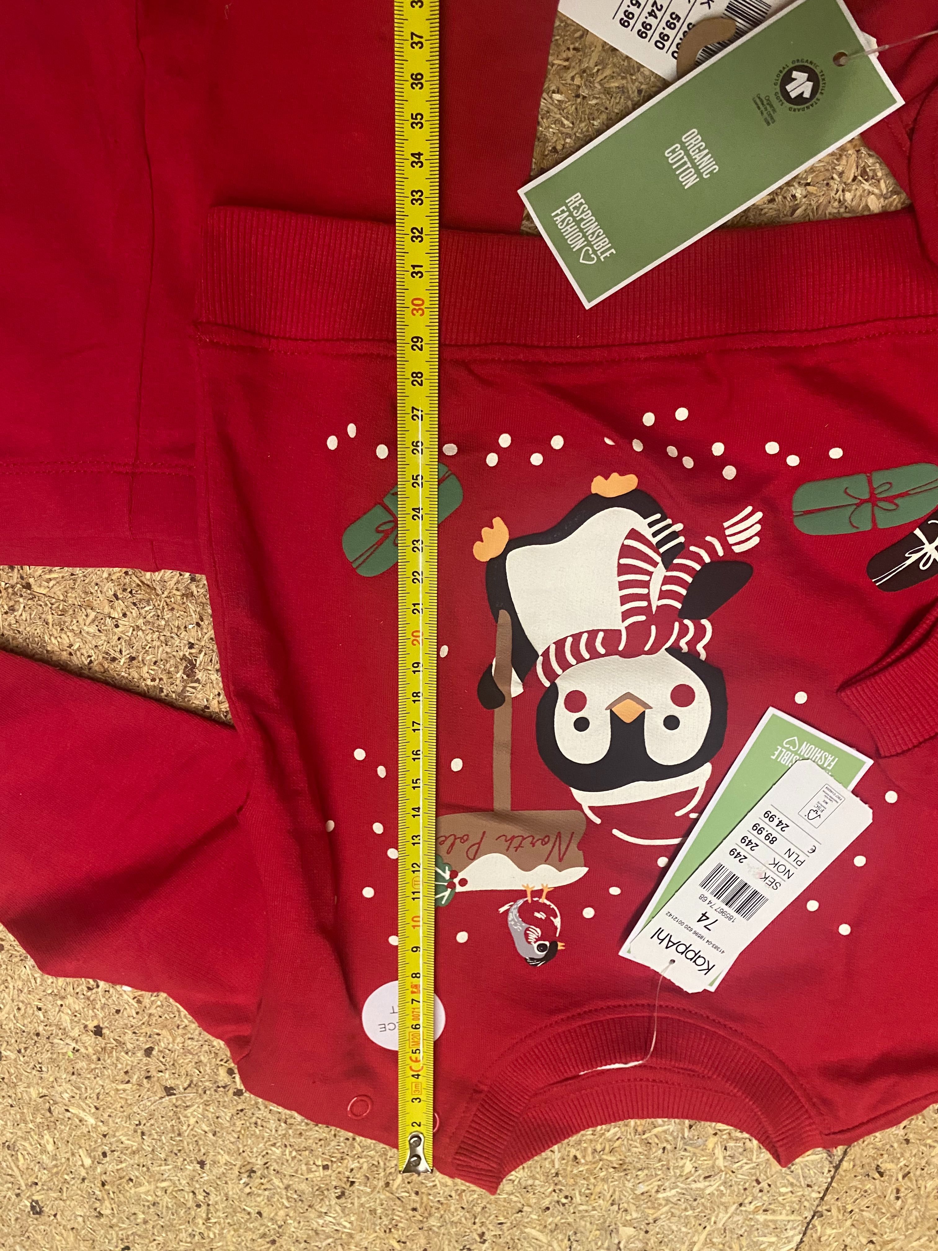 Nowy zestaw Kappahl dresik świąteczny śliniaki bluza spodnie święta