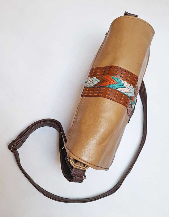 Mala Ombro Tiracolo Pele Castanha (Camel) Senhora