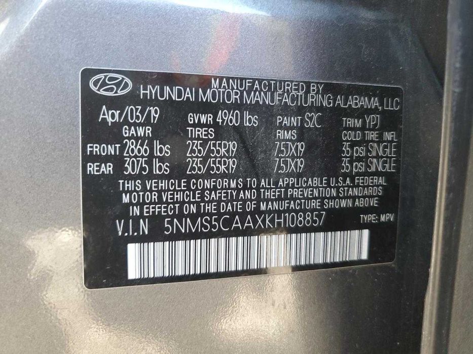 Hyundai Santa Fe Limited 2019