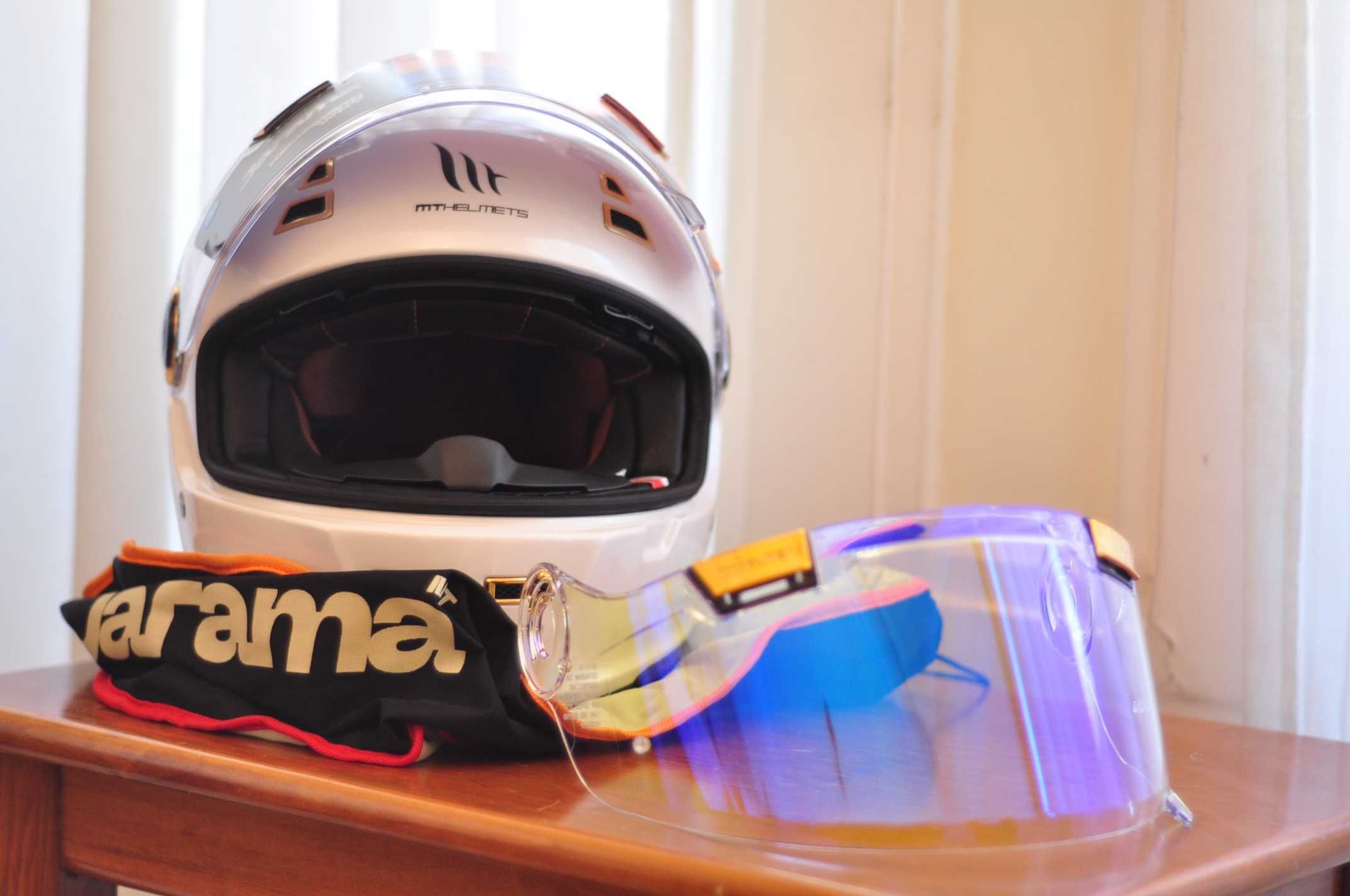 capacete estilo retro vintage Mt Helmets Jarama novo com viseira extra
