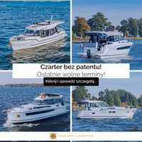 Czarter wynajem łodzi motorowych Houseboat BEZ PATENTU - MAZURY