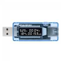 USB Тестер Keweisi KWS-V20 амперметр, вольтметр, измеритель емкости