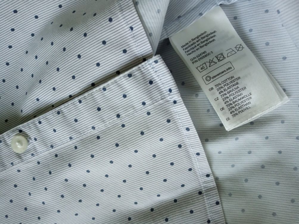 Koszula do pracy H&M r. 40 M jak nowa niebieska