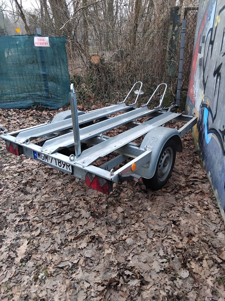 Przyczepa niemiecka MT do przewozu motocykli