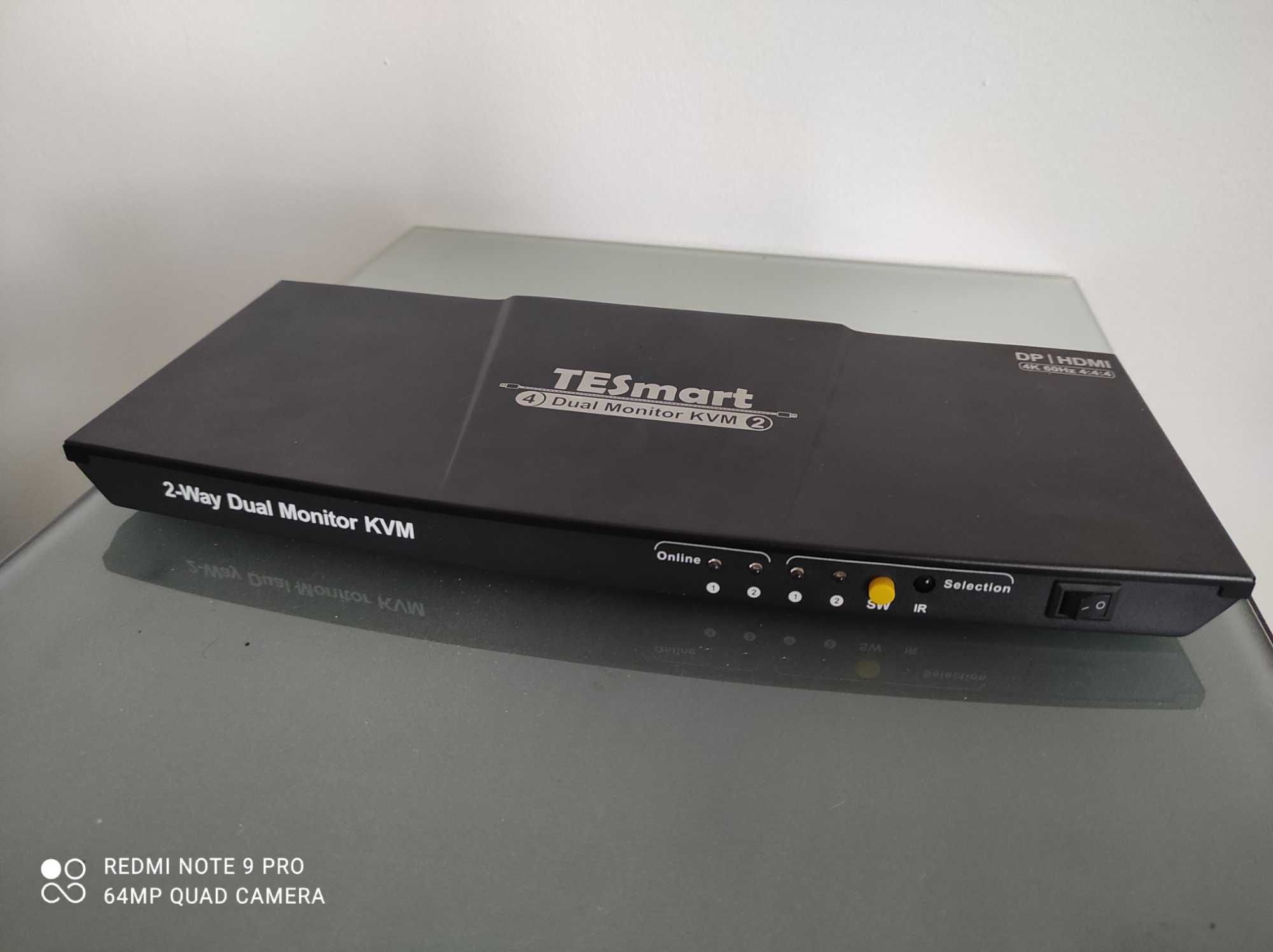TESmart KVM konsola HDMI 4K na 2 monitory j.nowa Okazja