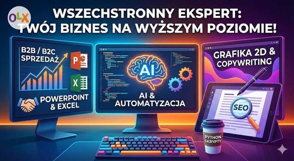 Strony WWW, SEO Social Media Grafika 2d Copywriting Automatyzacja AI
