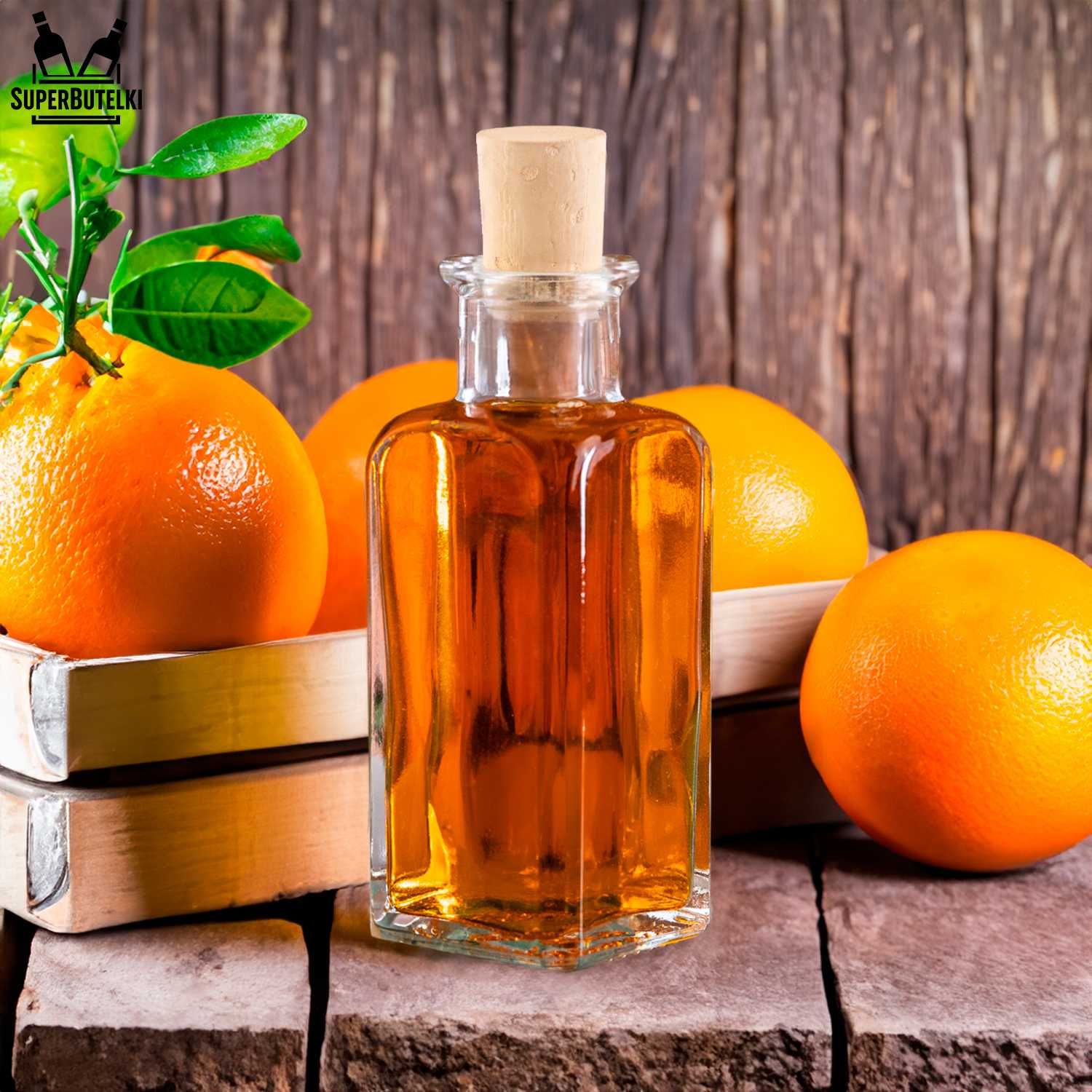 10x butelka QUADRA 100 ml na oliwę nalewki sok z korkiem