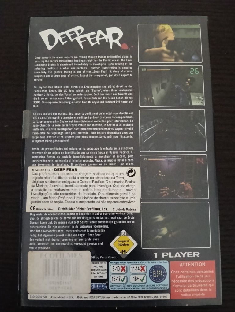 DEEP FEAR Sega Saturn