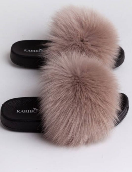 Klapki z naturalnym futerkiem