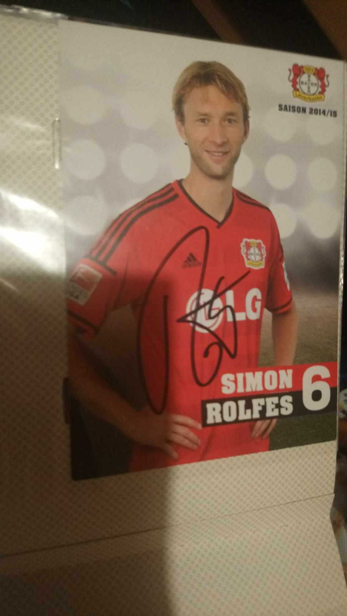 Simon Rolfes - autograf Bayer, Niemcy