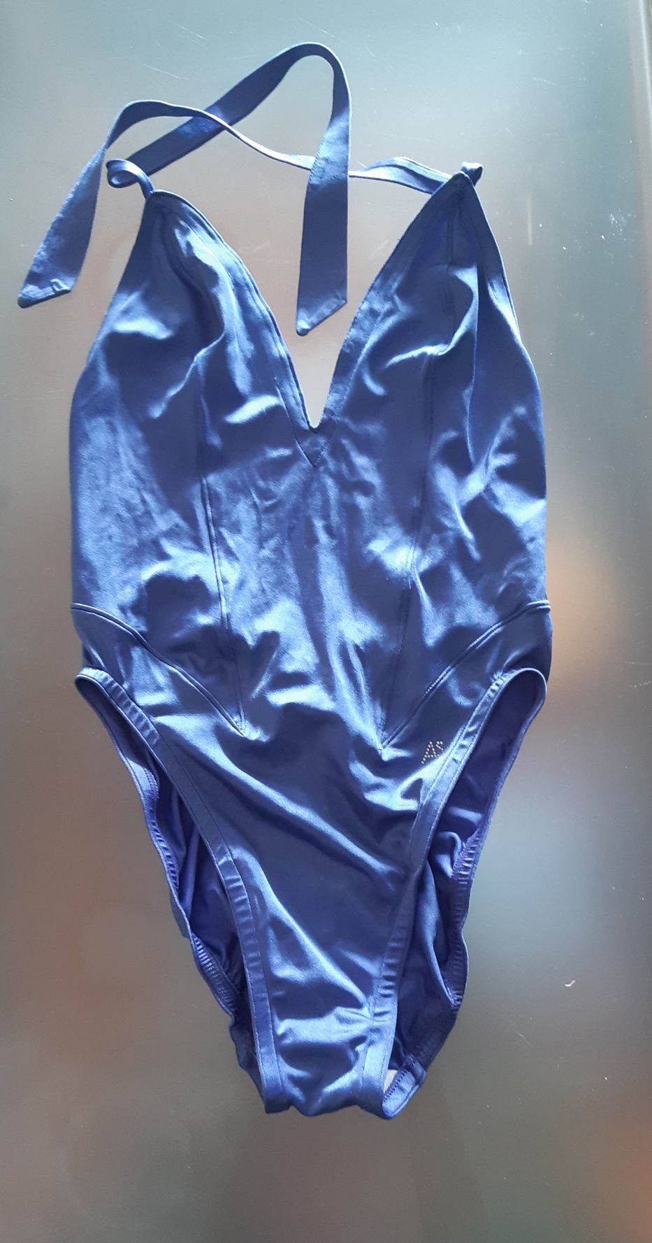 Fato de banho acetinado azul pavão Andrès Sardà